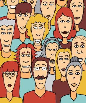 Crowded people / Colorful crowd