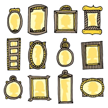 Retro cartoon picture frames