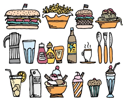 Food and drinks / Color restaurant stuff