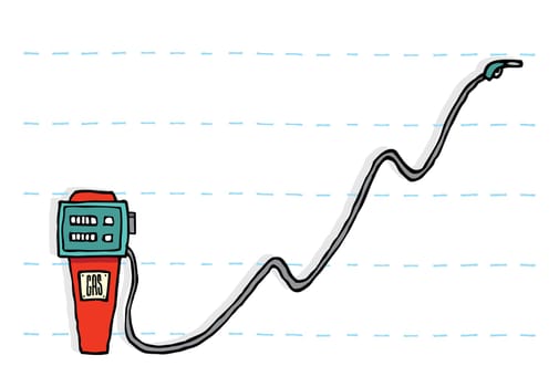 Oil and gas price rising