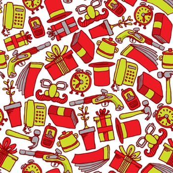 Garage sale seamless pattern