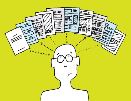 User managing documents