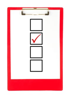 Clipboard cropped on white background