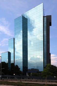 Modern glass building for business and coporate world