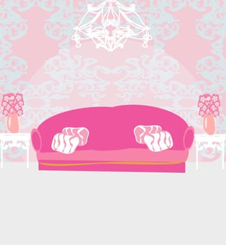 Fashionable interior of living room