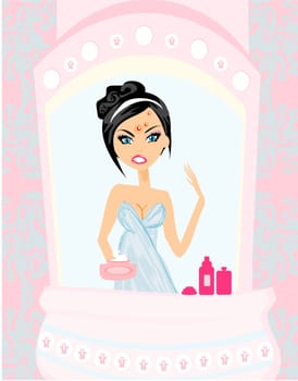 girl with a pimple