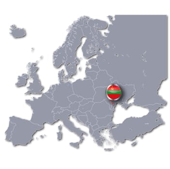Map of Europe with Transnistria