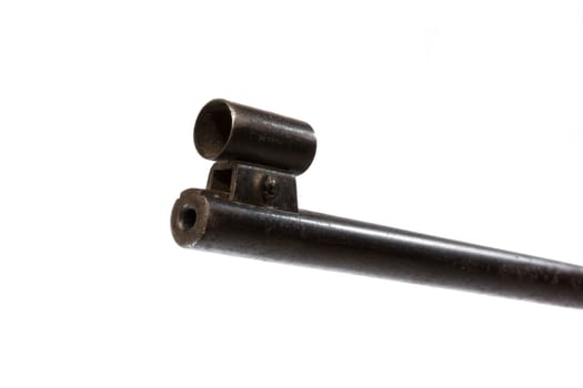 View into the muzzle of a rifle barrel