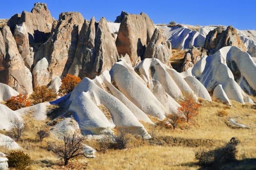 Rocks of Cappadocia in Central Anatolia, Turkey