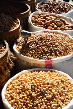 Food products on the street market in arabic country