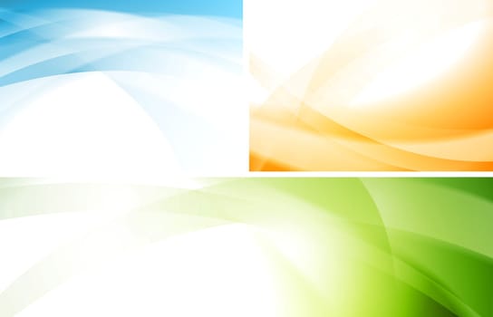 Abstract colourful wavy backgrounds and banner