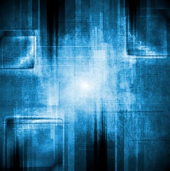 Grunge hi-tech blue vector design