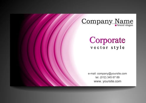 Abstract wave pattern vector card design
