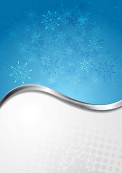 Bright grunge Xmas design with metallic wave