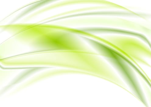 Abstract green wavy vector background