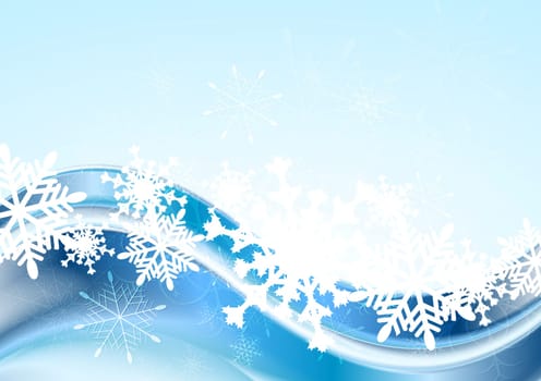 Bright blue Christmas vector background