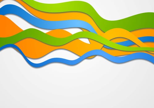 Abstract colourful vector waves background