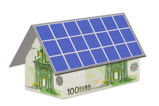 100 Euro house with solar panels