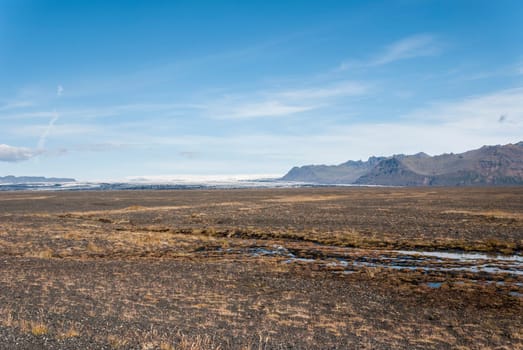 landscape in the desert in Iceland