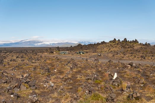stone columns in the Icelandic wilderness