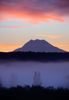 Dramatic light makes for a colorful scene before dawn