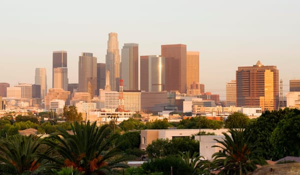 Los Angeles California Sunrise on Downtown