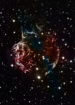 Star field in space and a gas congestion. "Elements of this image furnished by NASA""."