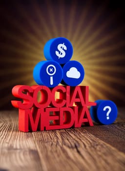 Social media communication,Internet concept