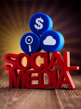 Social media communication,Internet concept