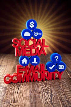 Social media communication,Internet concept