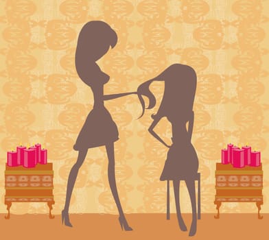 woman in hairdressing salon