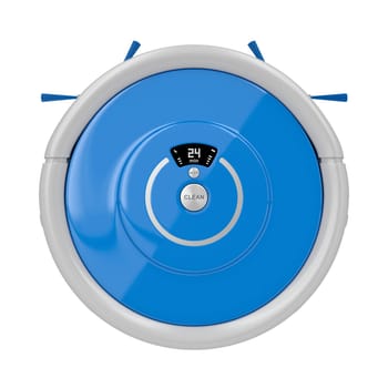 Robot vacuum cleaner isolated on white