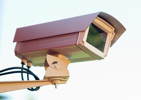 A security system camera watches the grounds