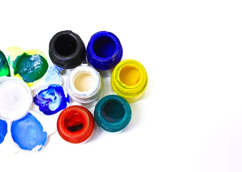 poster color on white background.