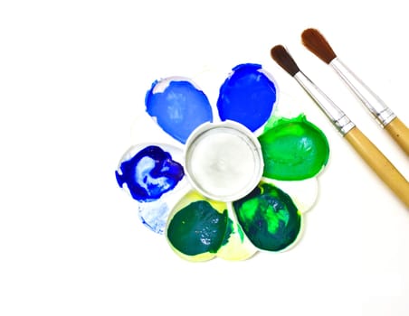 poster color on white background.
