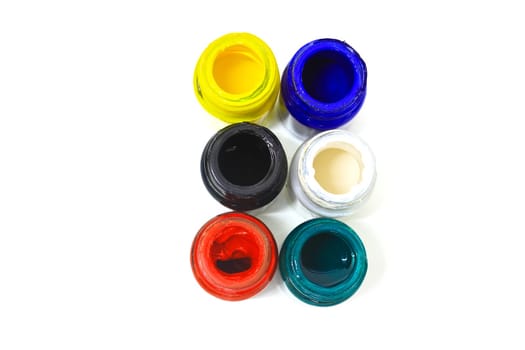 poster color on white background.