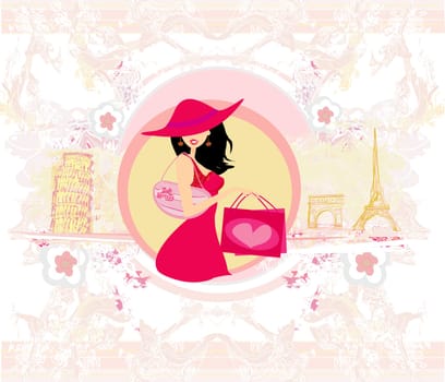 beautiful women Shopping in France and Italy