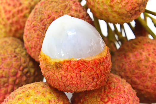 Lychee isolated on white background