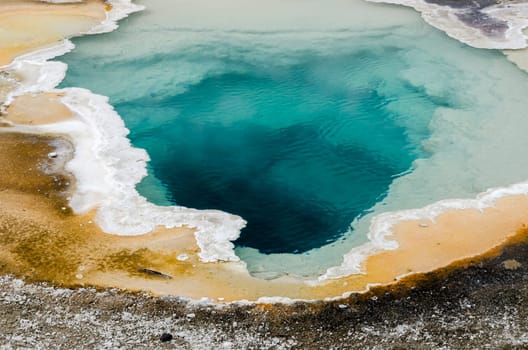 Geyser in Yellowstone National Park Wyoming