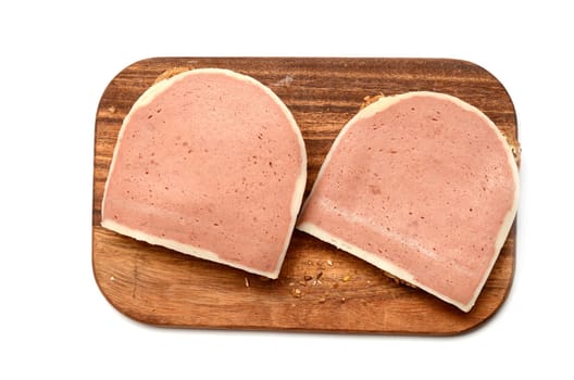 Wholemeal bread with liver pate