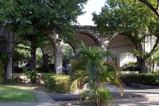 open air style building inside a public park