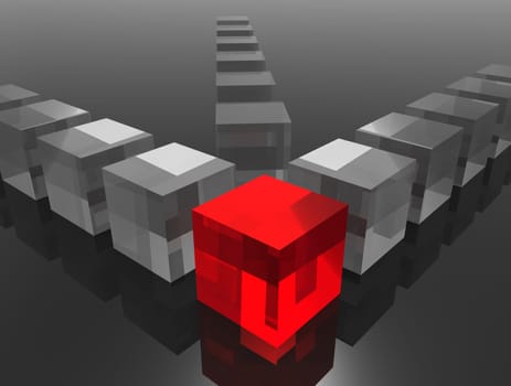 Concept for leadership. Digitally generated image.