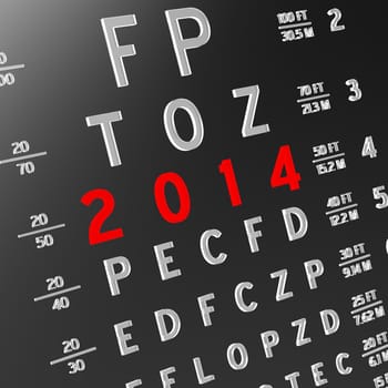 Abstract eye chart background design. New year concept.