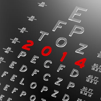 Abstract eye chart background design. New year concept.