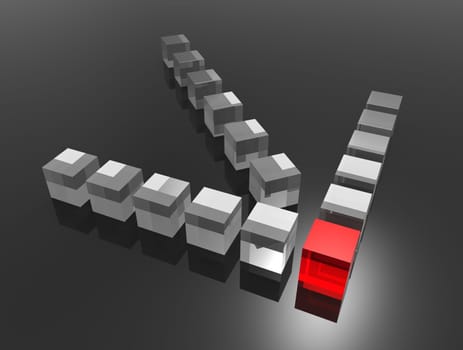 Concept for leadership. Digitally generated image.