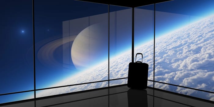 Abstract vision of space travel. Elements of this image furnished by NASA.