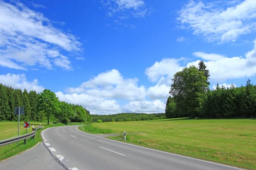 Country road on the Swabian Alb,Germany
