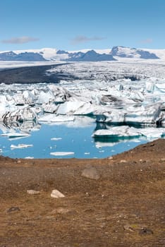 icebergs on jokulsarlon lake in Iceland