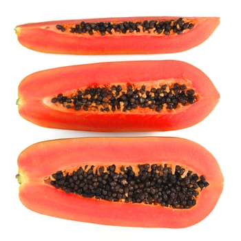 Papaya Isolated on White