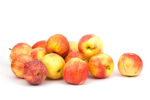 fresh apples on white background